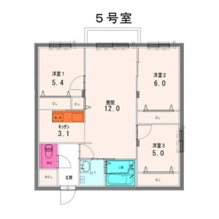 西２８丁目駅 徒歩16分 2階の物件間取画像